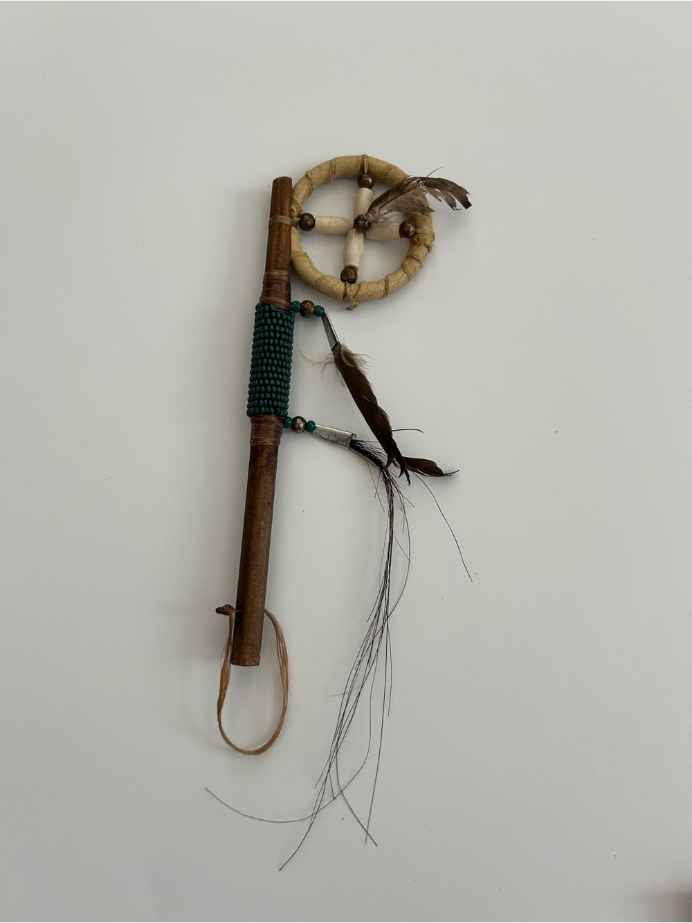 Vintage Native American Prayer Talking Spirit Stick
Medicine Wheel
Handmade
7”